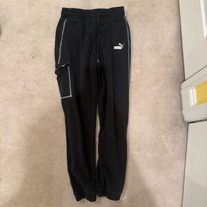 Puma Women’s Black Joggers with White Accents